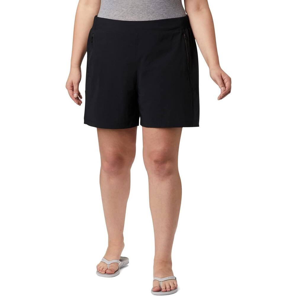 Columbia PFG Women Plus Size Tidal II 5" Inseam Shorts Size 3X Black Omni-Shade